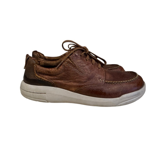 Clarks Men's Driftway Low Dark Brown Leather Casual Comfort Shoes Size 11M​​​​ - Picture 8 of 11